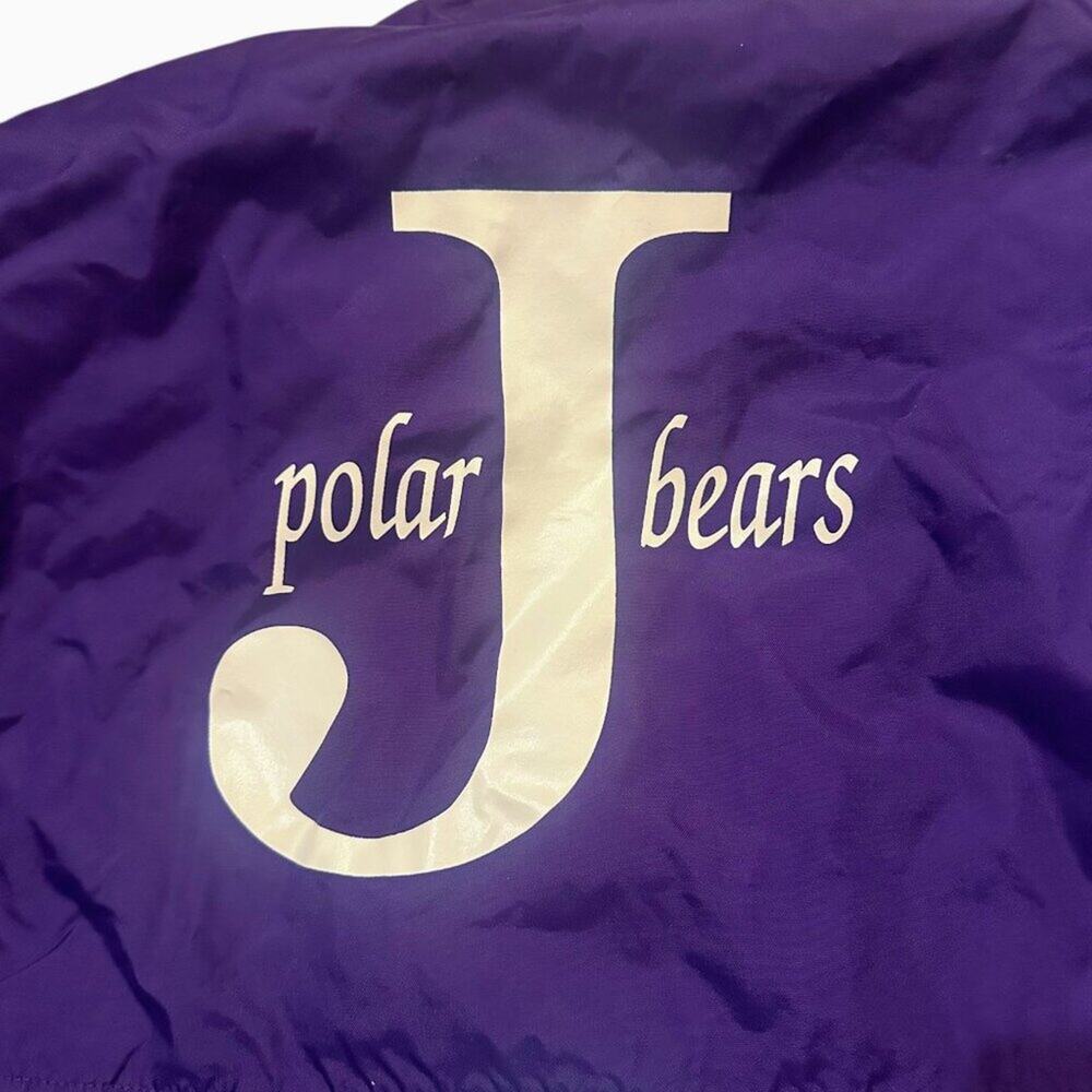 Vintage Boathouse Sports Windbreaker Jacket Polar Bears Purple Yellow USA Made L - Picture 6 of 7